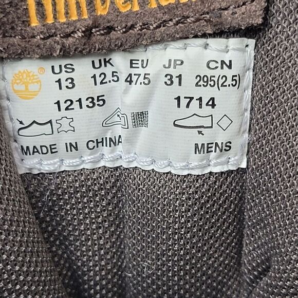 Timberland White Ledge Mens Size 13 Mid Waterproof Ankle Boots Brown Leather - Picture 7 of 9